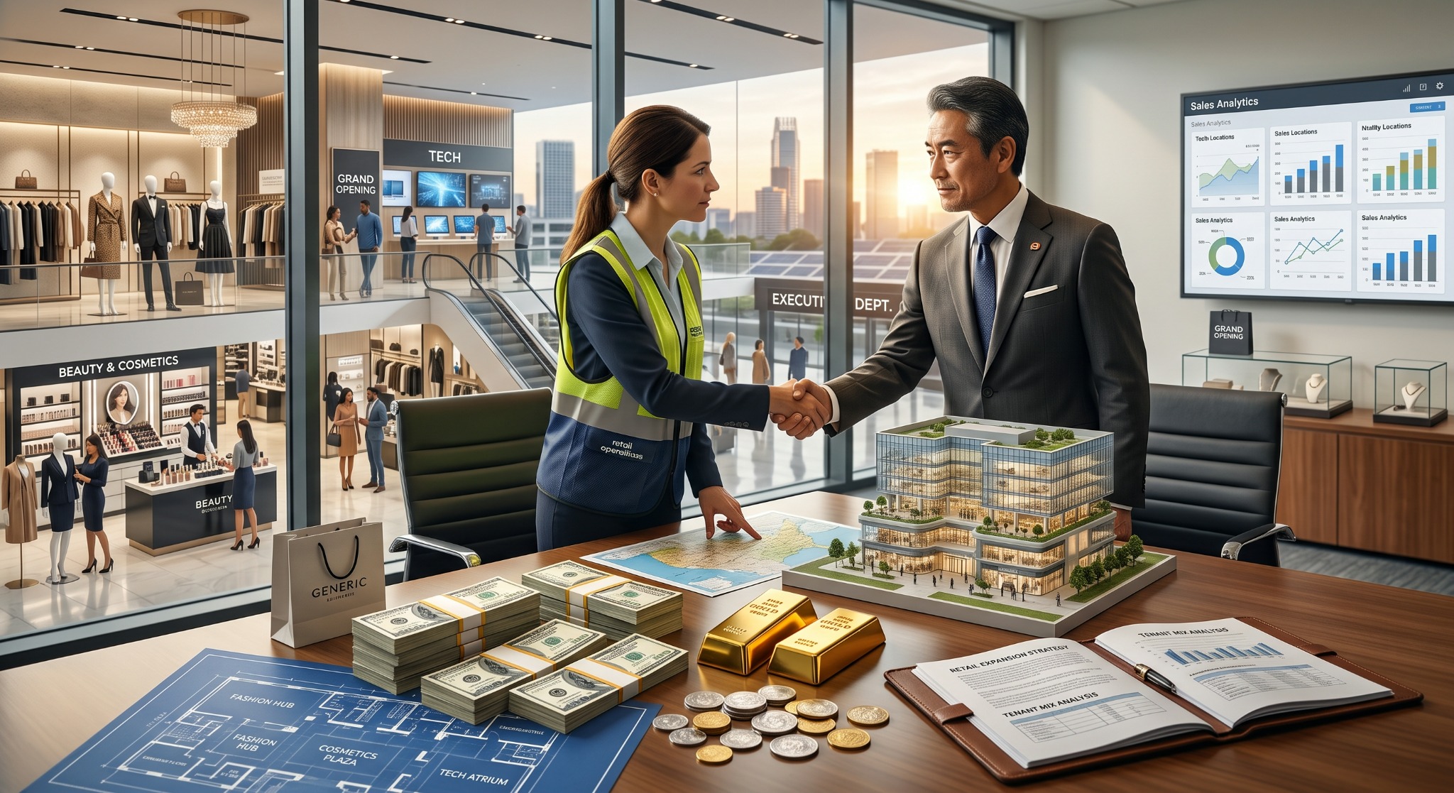 Retail business operators finalizing a U.S. trade expansion plan